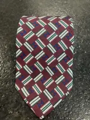 Hickey Freeman 1155 Collection Geometric Silk Neck Tie - Made in USA - Hand Sewn
