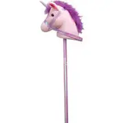 Wonder Co Plush Unicorn Hobby Horse Pink 75cm