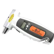 4 In 1 (Digital Tire Gauge + Flashlight + Emergency Hammer + Emergency Seat Belt Cutter) Emergency Utility Tool(Silver)