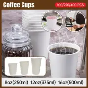 Degradable Coffee Cups 8oz 12oz 16oz Takeaway Single Wall Paper Bulk No Lids