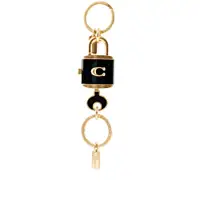 在飛比找蝦皮商城優惠-COACH C Logo 鎖頭及鑰匙吊飾/鑰匙圈(黑色) C