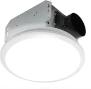 Homewerks 7141-110 Bathroom Fan Integrated LED Light Ceiling Mount Exhaust Venti