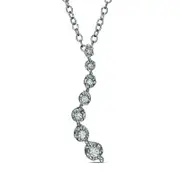 0.1 CT. T.W. Journey Natural Diamond Pendant in 14K White Gold