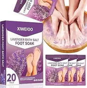 Foot Soak Salts with Epsom Salt for Soaking Lavender Pedicure kit Foot Bath- 20 Pack Bath sea Salts pedicure foot spa soak Products kit 21 oz Tea Tree Oil feet soak Athletes Callus Remover XIWEIOO