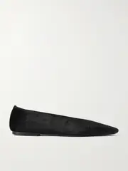 [TOTEME] TOTEME - The Minimalist Velvet Ballet Flats - Black - IT40 IT 40 Black