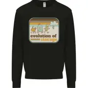 Storage Evolution Retro CD HD Drive USB Stick Kids Sweatshirt Jumper