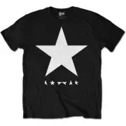 David Bowie Blackstar (White Star on Black) T-Shirt Black New