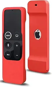 Remote Case Compatible with Apple TV 4K 5th / 4th Gen Remote, SYMOTOP Anti Slip Shock Proof Silicone Remote Cover Case Compatible with Apple TV 4K 4th 5th Generation Siri Remote Controller - Red