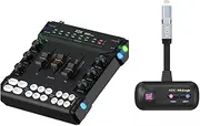 Kx2 portable Streaming Audio Mixer for Pc/phone Professional Streaming live Sound Card with 48V Phantom Power,XLR and 3.5/6.5mm microphone audio interface for Podcast/Recording/singing.