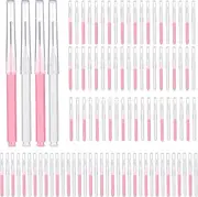 Patelai 100 Pieces Braces Brush for Cleaner Interdental Brush Toothpick Dental Tooth Flossing Head Oral Dental Hygiene Flosser Toothpick Cleaners Tooth Cleaning Tool(White, Light Pink,Multiple Sizes)