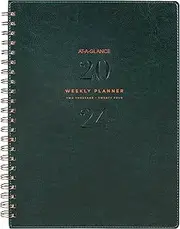 Sasco At a Glance 2024 Week to View Signature Diary, Green, A4 Size