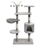 Cat Tree with Sisal Scratching Posts 125 cm Grey vidaXL