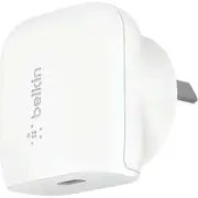 Belkin 20W USB-C PD Wall Boost Charger for Apple, Samsung + Universal - White