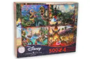 Disney Puzzles Set of 4 Thomas Kinkade 500 Pieces Each Sleeping Beauty 2000 pcs