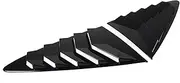 YJVVWQVF Car Rear Side Window Louvers Shutters Compatible for Jaguar F Type X152 2013-2024 ABS Triangular Window Glass Blinds Cover Accessories Trim(Black)