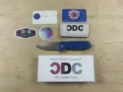 CDC Salem - Blue / Pink Sprinkles G10 + Ti - Stonewashed S35VN