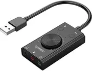 ORICO USB External Sound Card - Versatile 5-Channel Output for PC, Laptop & Computer - Compact Adapter with Mute Switch & Volume Control - Compatible with Windows, Mac OS, Linux