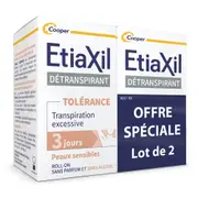 Etiaxil Detranspirant Deodorant Roll-on Excessive Sweating Tolerance for Sensitive Skin 2x15ml