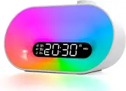 Digital Alarm Clocks for Bedrooms with Wake Up Light,Colorful Bedside Clock