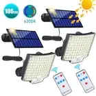 106 LED Split Solar Panel Wall Lamp Outdoor Garden Motion Sensor Security Light