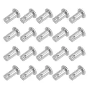 Single Hole Clevis Pins - 6mm x 12mm Flat Head 304 Stainless Steel Pin 20Pcs