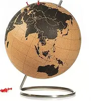 Suck UK Cork Globe, Large, Brown/Black