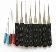 11pcs Broken Key Extractor Tools,Removing Various Foreign Matters in The Lock Hole,Professional Locksmith Tool for Home Use