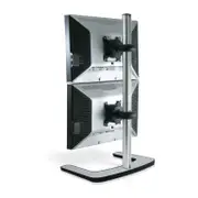 ATDEC Visidec Focus Display Accessory Arm Dual Displays, Vertical Mount 24" - 32" Polished Silver