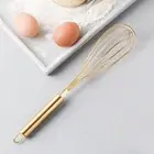 Cooking Milk Frother Stainless Steel Golden Egg Beater Whisk Mixer Blender