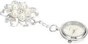 [BESTYASH] 1pc Nurse Pocket Watch Nurse Pocket Watch Vintage Stopwatch Band Reel Clip Ladies Women Light Fob Dainty Nursing Men Digital Silver Zinc Alloy