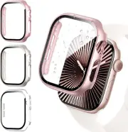 COMMUTER 3 Pack Case for Apple Watch Screen Protector Case Series 10 46Mm