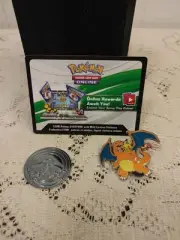 Pokemon Celebrations Ultra Premium Collection Charizard Pin and Pikachu Coin