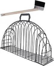 EXAOMBLE Cat Grooming Cage Pet Cat Shower Cage Metal Cat Bathing Cage Pet Supply with Brush