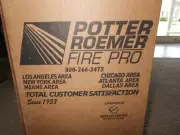 BRAND NEW IN BOX POTTER ROEMER 9752 STEEL FIRE EXTINGUISHER CABINET, WHITE