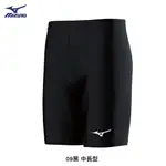 新款 MIZUNO 美津濃 中長型緊身褲/束褲 U2TB8G1209 黑色 新款上市超低特價$685/件