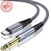 USB C to 1/4" TRS Audio Stereo Cable, 4FT Type C to 6.35Mm 1/4 Male Aux Audio Co