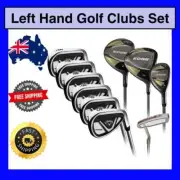 Callaway Mens 10 Piece Left Hand Golf Club Set Steel Irons and Graphite Woods AU
