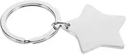 [TINEASUR] Stainless Steel Five-pointed Star Keychain Cute Pendant for Purse Bag Charm Metal Star Keyring