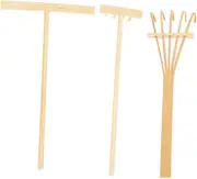 1 Set Zen Sand Painting Sand Art Craft Sandbox with Cover Fidget Play Sand Lid Walnut Rake Zen Garden Rake Shovel Sun Pool Belt Rakes for Gardening Sand Funnel Pit Bamboo
