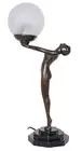 Art Deco Table Lamp Figurine Erotic Lamp Female Figure Light Metropolis