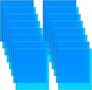 14 Pieces Colored Overlays, Gel Filter Correction Transparency Reading Color Film Lighting Filter Correction Plastic Sheet, 10.6 x 8.2 Inch (Blue)