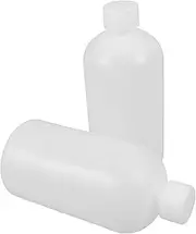 CIYODO 2Pcs Graduated Bottles Narrow Mouth Plastic Vials Leak Laboratory Containers Bottles for Safe Liquid Storage
