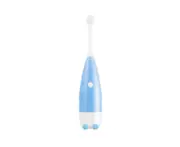 Household Baby Electric Toothbrush Cartoon Children Electric Soft Tooth Brush With 2 Brush Heads-Blue