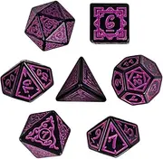 Dice Set - Role-Playing Game Acrylic Dice - Vibrant Colors Design Mysterious Decoration with Magnetic Storage Box for Family, Friends