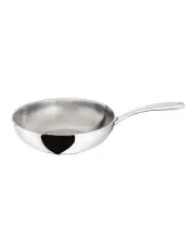 [Bugatti Italy] Stainless Steel Wok 30cm Without Lid Grey