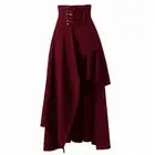 Fashionable Gothic Steampunk Corset Costume Punk Bustle Skirts Burgundy