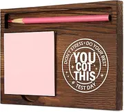 You Got This Test Day Motivation Self-Stick Note Pad Holder Encouragement Gift for Students Teachers Test-Takers Functional and Stylish Desk Organizer, Work Desk Retro Note Pad Holder SDZ354