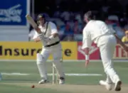 Mark Waugh batting for Australia during the 5th Test Match ag- Old Cricket Photo