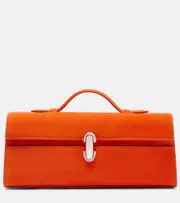 [Savette] Savette Slim Symmetry suede tote bag One Size orange