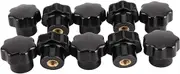 10PCS Nuts Knob Grip, Plastic Nut Machine Tool Knob, Nut Handle, Thread Knob Clamping Handle for Milling Fixtures Drilling Machines Saw Fences